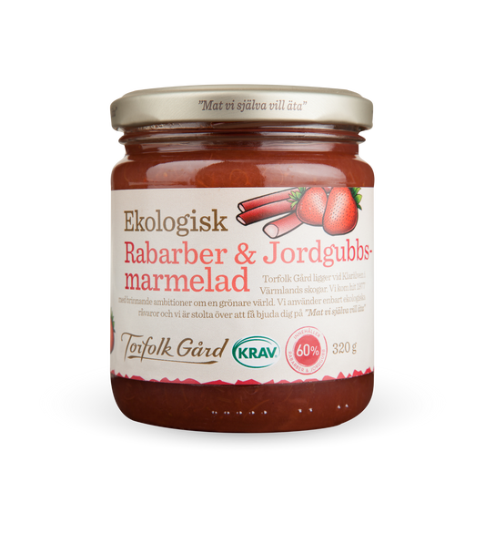 Ekologisk Rabarber & Jordgubbsmarmelad
